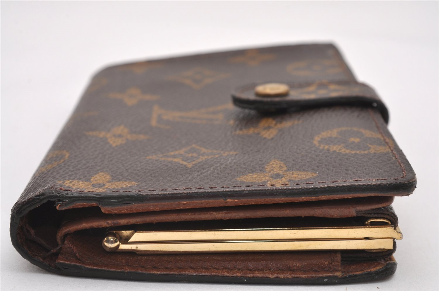 Auth Louis Vuitton Monogram Porte Monnaie Billets Viennois M61663 Wallet 1266J