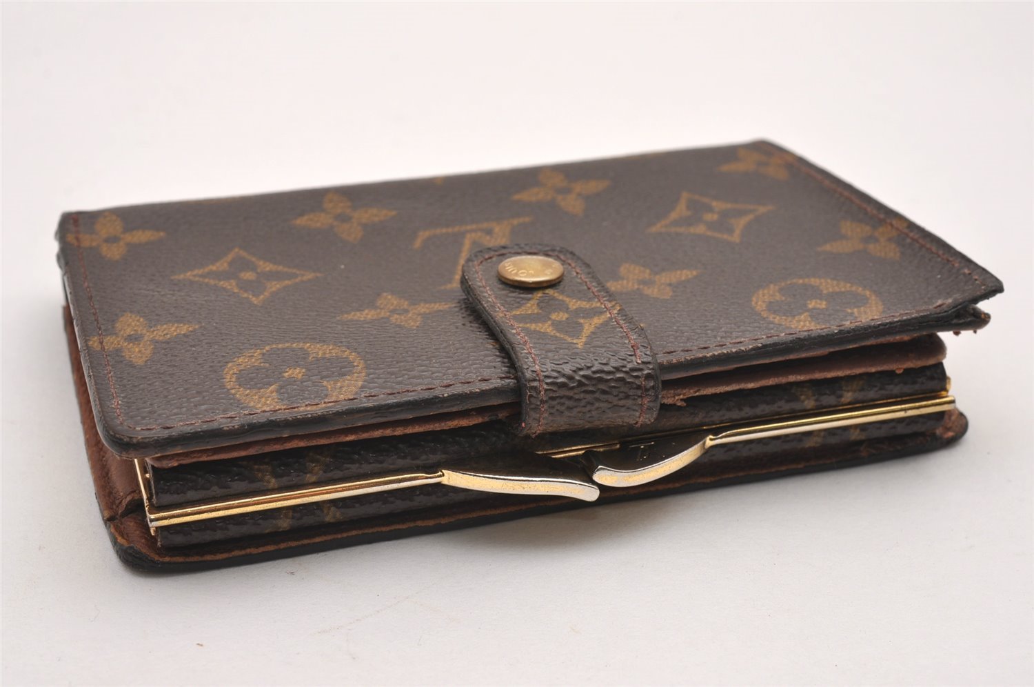 Auth Louis Vuitton Monogram Porte Monnaie Billets Viennois M61663 Wallet 1266J