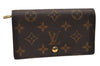 Auth Louis Vuitton Monogram Porte Monnaie Billets Tresor Wallet M61730 LV 1267J