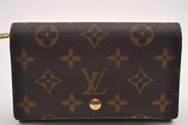 Auth Louis Vuitton Monogram Porte Monnaie Billets Tresor Wallet M61730 LV 1267J