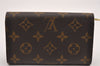 Auth Louis Vuitton Monogram Porte Monnaie Billets Tresor Wallet M61730 LV 1267J