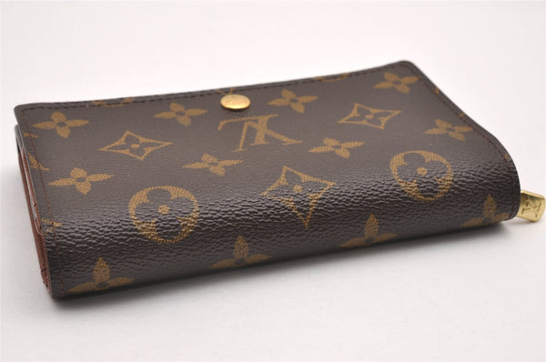 Auth Louis Vuitton Monogram Porte Monnaie Billets Tresor Wallet M61730 LV 1267J