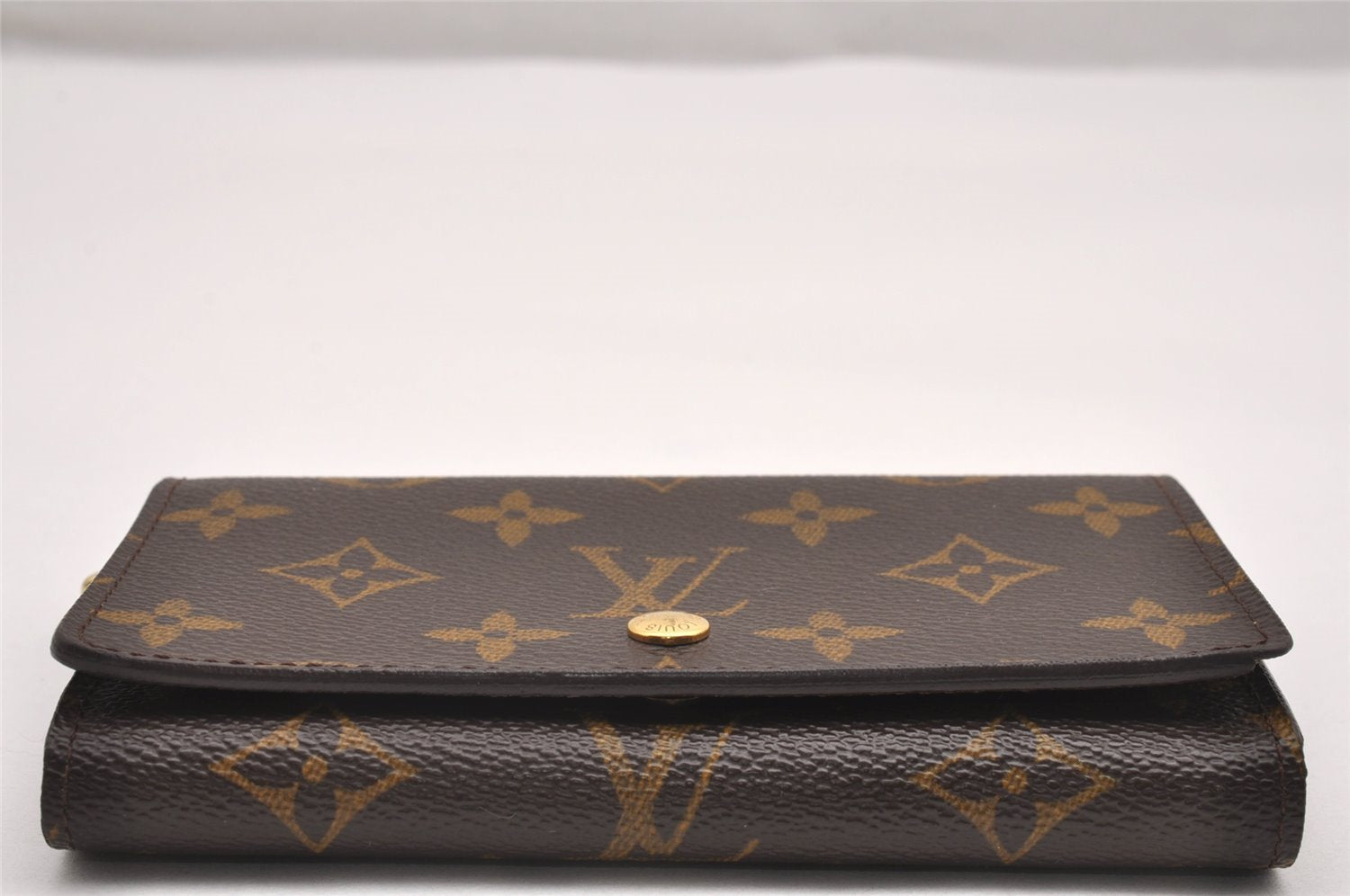 Auth Louis Vuitton Monogram Porte Monnaie Billets Tresor Wallet M61730 LV 1267J