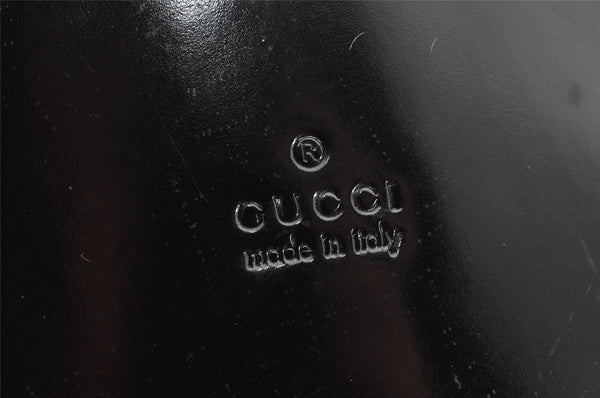 Authentic GUCCI Web Sherry Line Shoulder Cross Bag Purse Leather Black 1267K