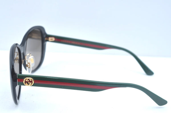 Auth GUCCI Web Sherry Line Interlocking Sunglasses Plastic GG0849SK Black 1268J