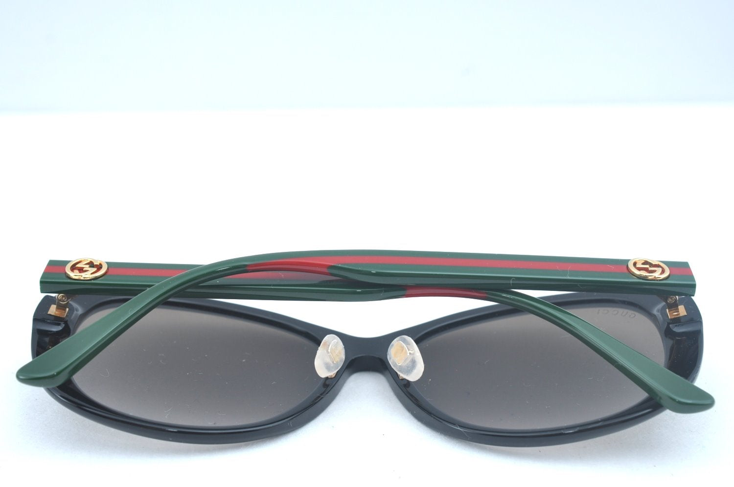 Auth GUCCI Web Sherry Line Interlocking Sunglasses Plastic GG0849SK Black 1268J