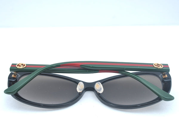 Auth GUCCI Web Sherry Line Interlocking Sunglasses Plastic GG0849SK Black 1268J