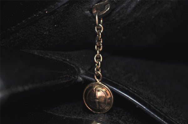 Authentic GUCCI Vintage 2Way Shoulder Hand Bag Purse Enamel Black Junk 1269I