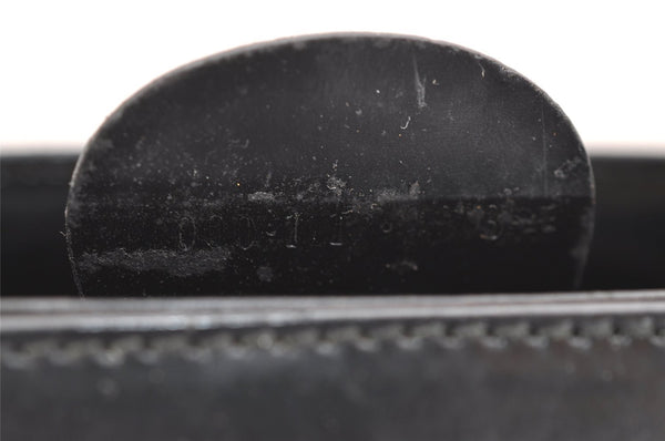 Authentic GUCCI Vintage 2Way Shoulder Hand Bag Purse Enamel Black Junk 1269I