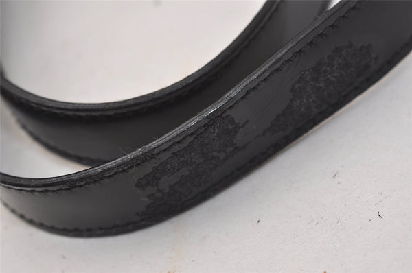 Authentic GUCCI Vintage 2Way Shoulder Hand Bag Purse Enamel Black Junk 1269I