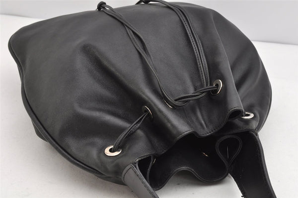 Authentic GUCCI Vintage Shoulder Bag Purse Leather 0014030 Black 1269K