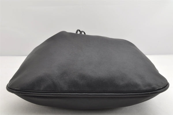 Authentic GUCCI Vintage Shoulder Bag Purse Leather 0014030 Black 1269K