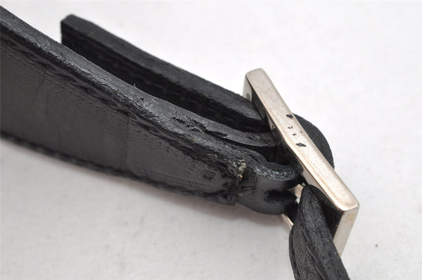 Authentic GUCCI Vintage Shoulder Bag Purse Leather 0014030 Black 1269K