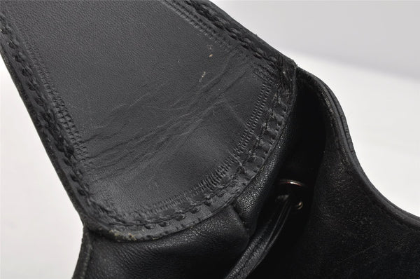 Authentic GUCCI Vintage Shoulder Bag Purse Leather 0014030 Black 1269K