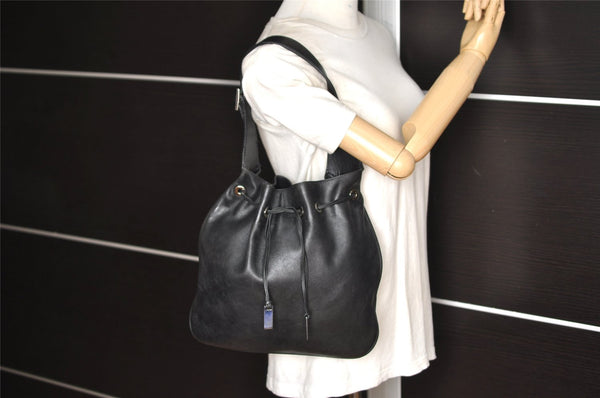 Authentic GUCCI Vintage Shoulder Bag Purse Leather 0014030 Black 1269K