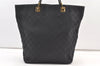 Authentic GUCCI Vintage Shoulder Tote Bag GG Canvas Leather 0021098 Black 1270K