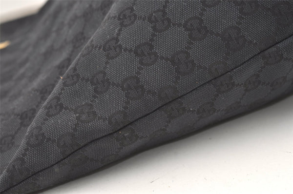 Authentic GUCCI Vintage Shoulder Tote Bag GG Canvas Leather 0021098 Black 1270K