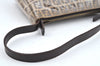 Authentic FENDI Zucchino Hand Bag Pouch Purse PVC Leather Brown 1271J