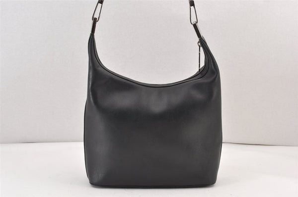 Authentic GUCCI Vintage Shoulder Hand Bag Purse Leather 0013814 Black 1271K