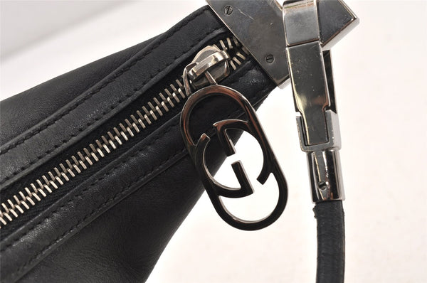 Authentic GUCCI Vintage Shoulder Hand Bag Purse Leather 0013814 Black 1271K