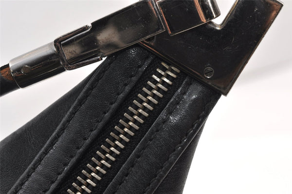 Authentic GUCCI Vintage Shoulder Hand Bag Purse Leather 0013814 Black 1271K