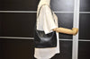 Authentic GUCCI Vintage Shoulder Hand Bag Purse Leather 0013814 Black 1271K