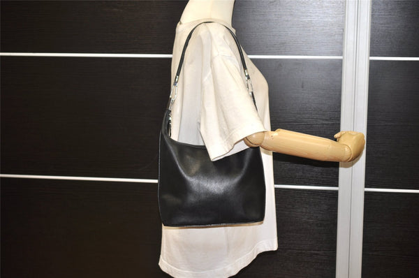 Authentic GUCCI Vintage Shoulder Hand Bag Purse Leather 0013814 Black 1271K
