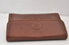 Authentic GUCCI Vintage Clutch Shoulder Bag Purse Leather Brown Junk 1272K