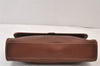 Authentic GUCCI Vintage Clutch Shoulder Bag Purse Leather Brown Junk 1272K