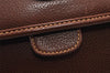 Authentic GUCCI Vintage Clutch Shoulder Bag Purse Leather Brown Junk 1272K