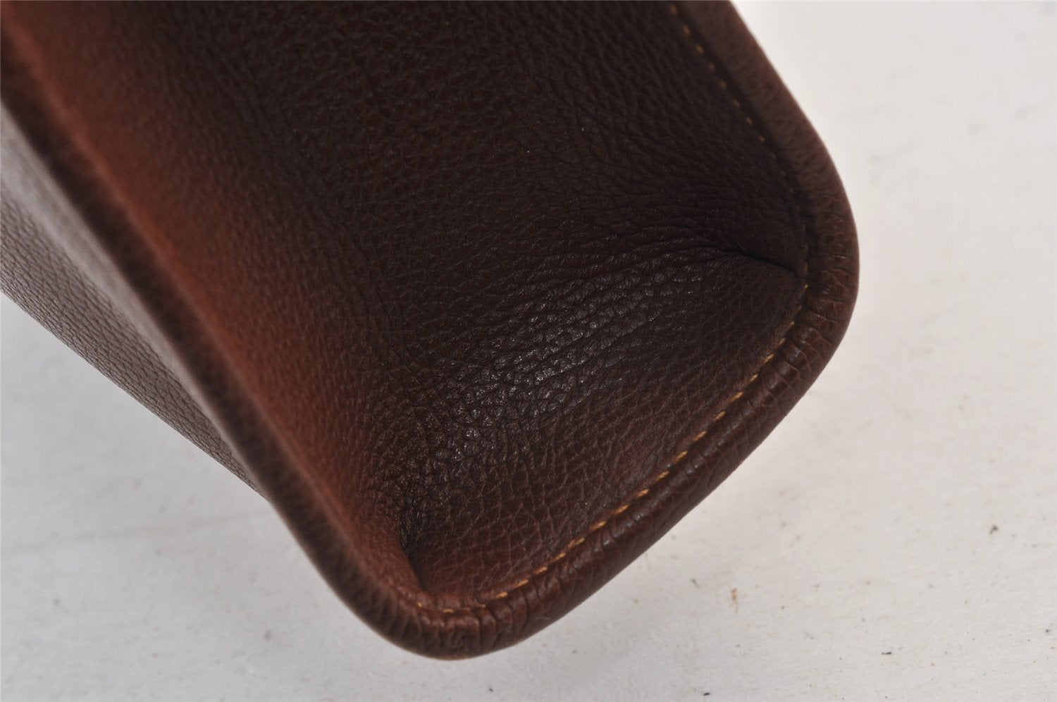 Authentic GUCCI Vintage Clutch Shoulder Bag Purse Leather Brown Junk 1272K