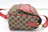 Authentic GUCCI Shoulder Cross Body Bag GG Canvas Leather Brown Black 1273K