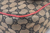 Authentic GUCCI Shoulder Cross Body Bag GG Canvas Leather Brown Black 1273K