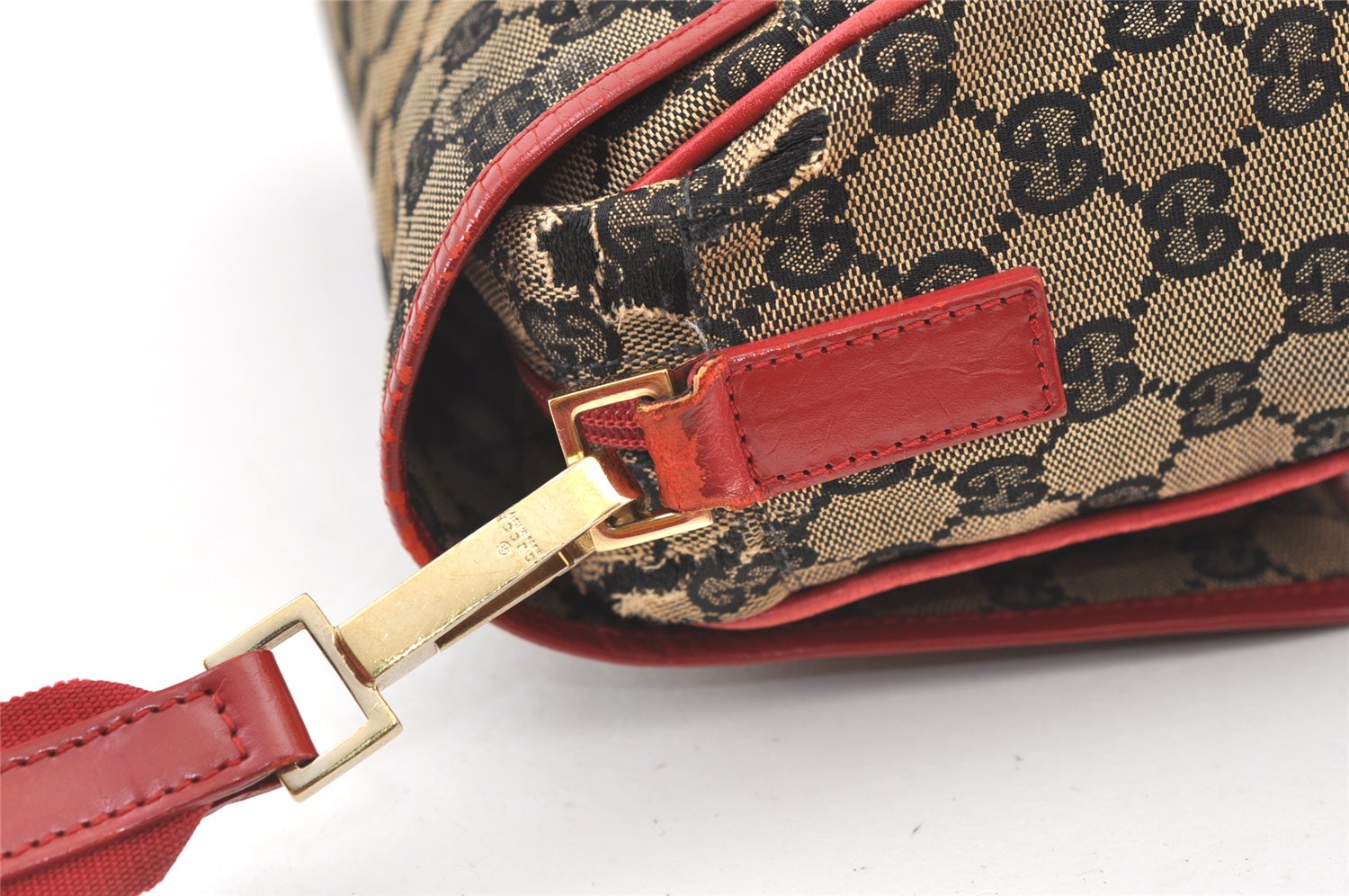 Authentic GUCCI Shoulder Cross Body Bag GG Canvas Leather Brown Black 1273K