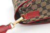 Authentic GUCCI Shoulder Cross Body Bag GG Canvas Leather Brown Black 1273K