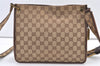 Authentic GUCCI Shoulder Cross Body Bag GG Canvas Leather 91762 Brown 1274K