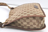 Authentic GUCCI Shoulder Cross Body Bag GG Canvas Leather 91762 Brown 1274K