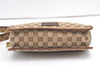 Authentic GUCCI Shoulder Cross Body Bag GG Canvas Leather 91762 Brown 1274K