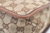 Authentic GUCCI Shoulder Cross Body Bag GG Canvas Leather 91762 Brown 1274K