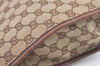 Authentic GUCCI Shoulder Cross Body Bag GG Canvas Leather 91762 Brown 1274K