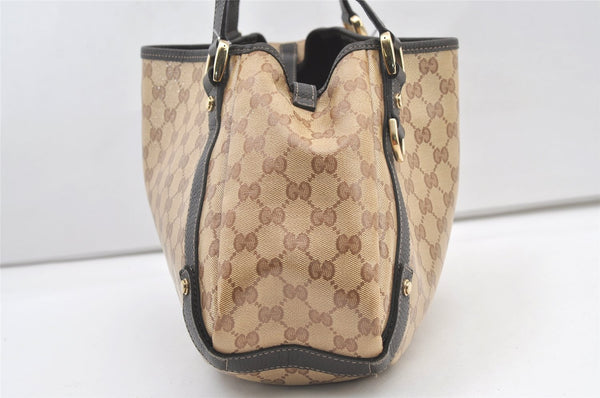 Authentic GUCCI GG Crystal Abbey Tote Bag GG PVC Leather 293578 Brown 1275K