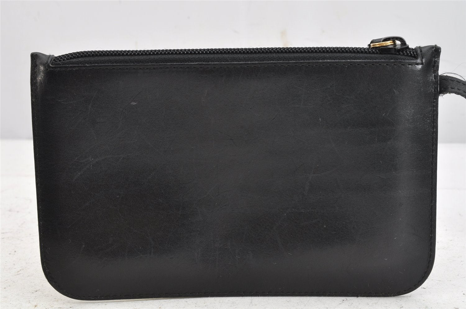 Authentic GUCCI Vintage Bamboo Shoulder Hand Bag Purse Leather Black 1276K