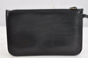 Authentic GUCCI Vintage Bamboo Shoulder Hand Bag Purse Leather Black 1276K