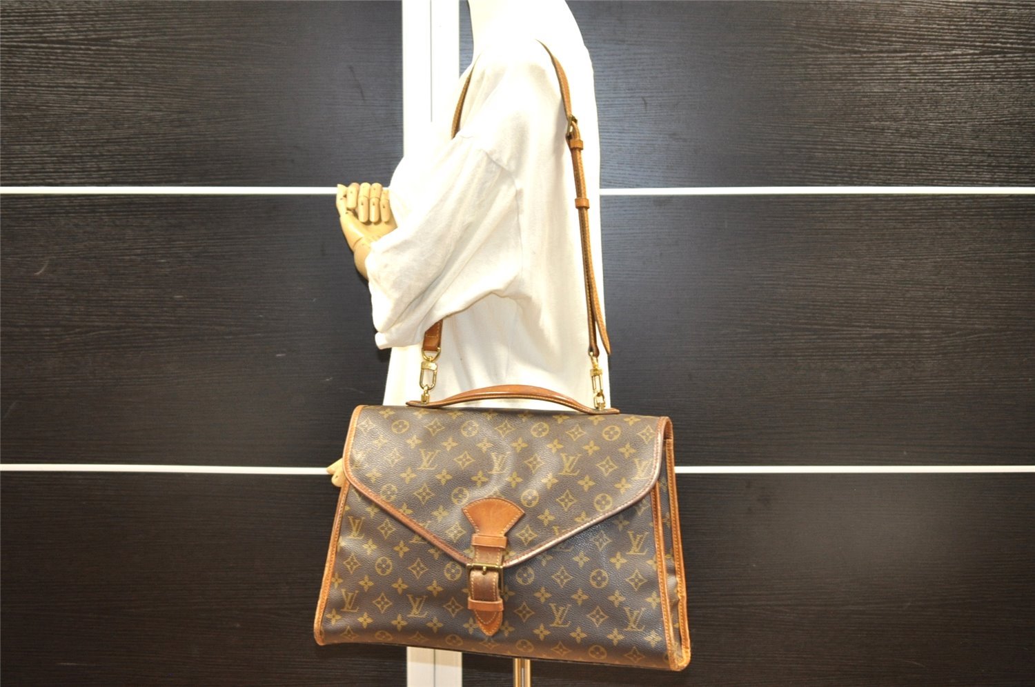 Authentic Louis Vuitton Monogram Beverly 41 M51121 2Way Shoulder Hand Bag 1277I