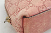 Authentic GUCCI Vintage Guccissima GG Leather Pouch Purse 141810 Pink 1277K