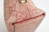 Authentic GUCCI Vintage Guccissima GG Leather Pouch Purse 141810 Pink 1277K