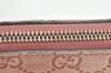 Authentic GUCCI Vintage Guccissima GG Leather Pouch Purse 141810 Pink 1277K