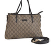 Authentic GUCCI 2Way Shoulder Hand Bag GG PVC Leather 353440 Brown 1278J