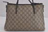 Authentic GUCCI 2Way Shoulder Hand Bag GG PVC Leather 353440 Brown 1278J
