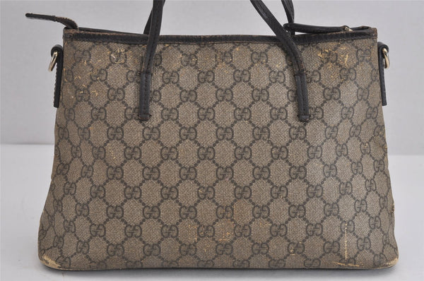 Authentic GUCCI 2Way Shoulder Hand Bag GG PVC Leather 353440 Brown 1278J